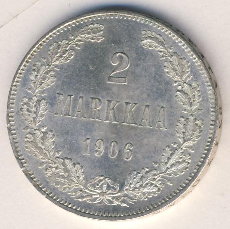 2 марки 1906 г. L. Для Финляндии (Николай II). 
