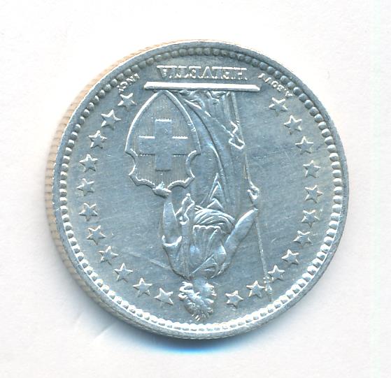 2 франка. Швейцария. 1957