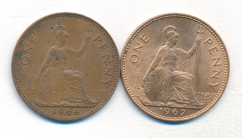 Лот монет Великобритании: 2 шт.  - реверс  фото реверс