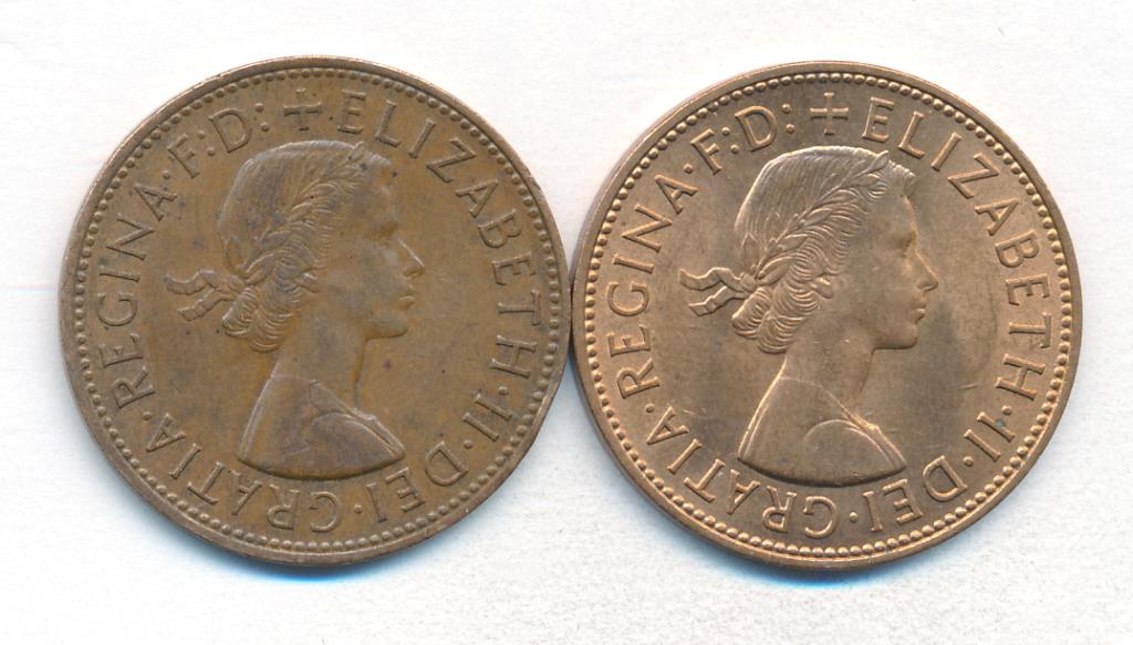 Лот монет Великобритании: 2 шт.  - аверс  фото аверс