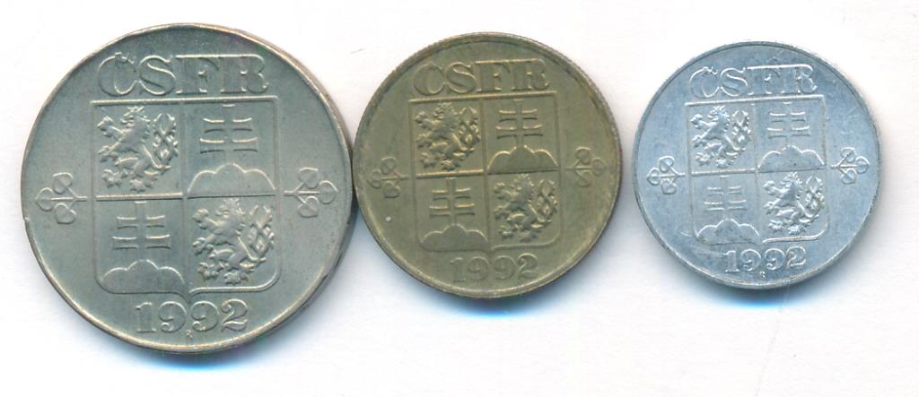Лот монет Чехословакии: 3 шт.  - аверс  фото аверс