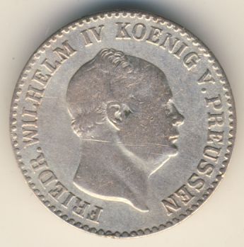 2-1/2 зильбергроша. Пруссия 1856А - аверс