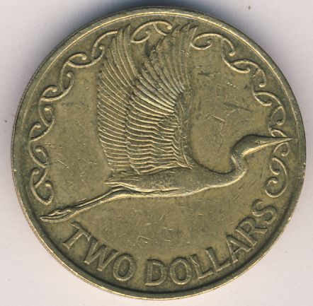 2 доллара. Новая Зеландия, Елизавета II 2002 - реверс