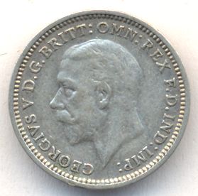 3 пенса. Великобритания 1934 - аверс
