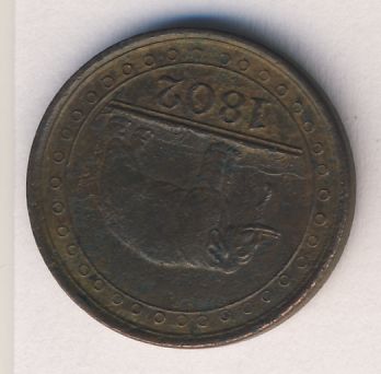 1/192 риксдоллара. Британский Цейлон 1802 - аверс