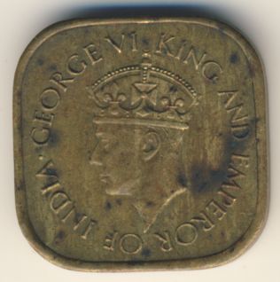 5 центов. Цейлон. Георг VI 1944 - аверс