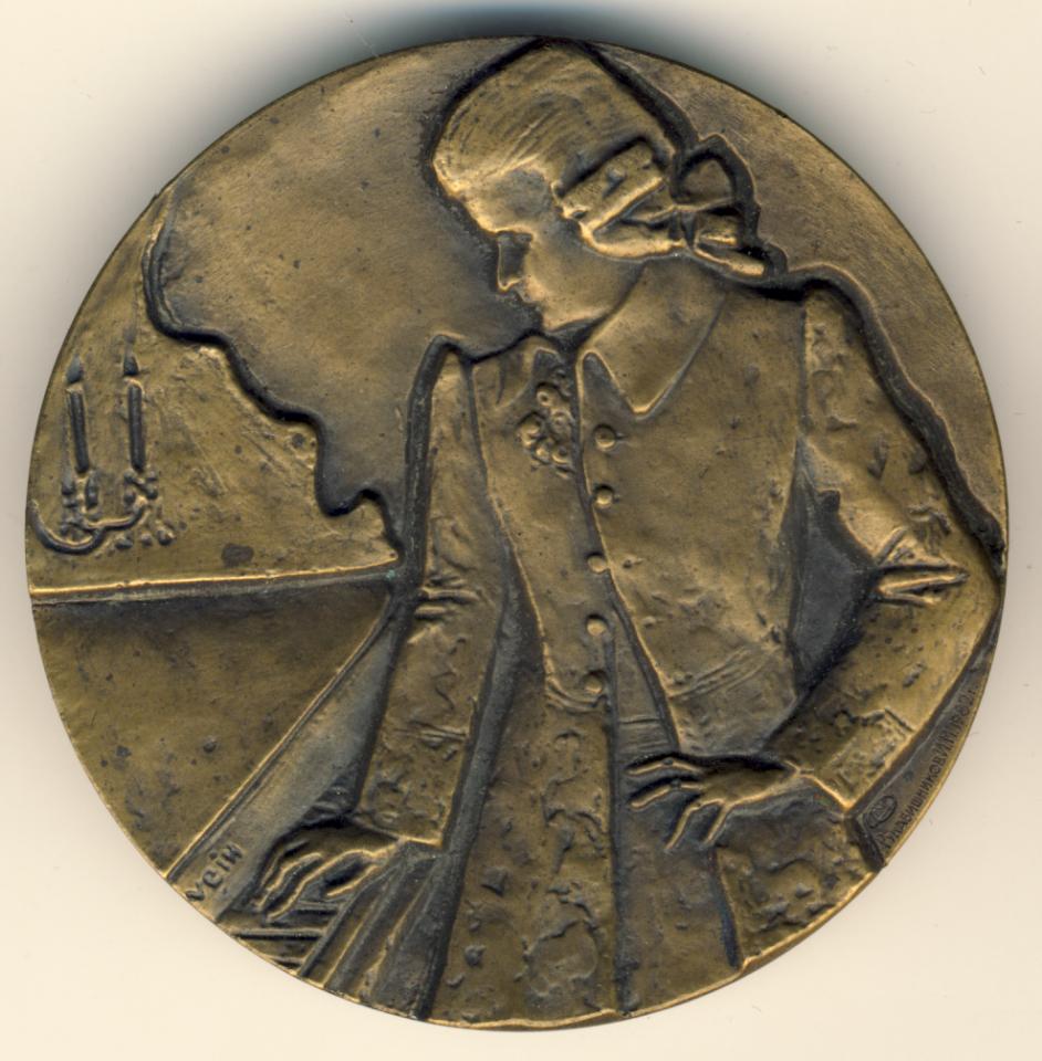 Медаль. Моцарт (1756-1791). D-60мм 1982ЛМД - аверс  фото аверс