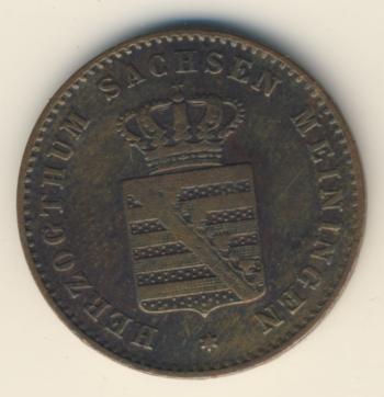 2 пфеннига. Германия, Саксен-Мейнинген, Георг II (1866-1914) 1868 - аверс