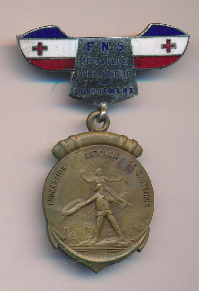 Медаль За спасение и оказание помощи. Франция.