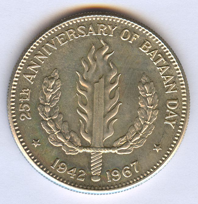 1 песо. Филиппины. 25 лет независимости 1967 - аверс