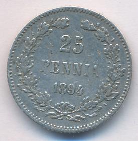 25 пенни 1894 - реверс  фото реверс