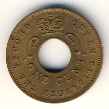 1 пенни. Британская Восточная Африка 1962 - аверс