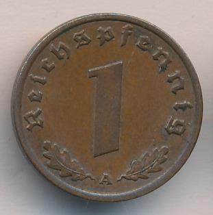 1 пфенниг. Германия. 1939