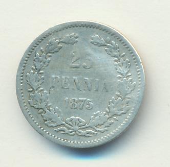 25 пенни 1875 - реверс