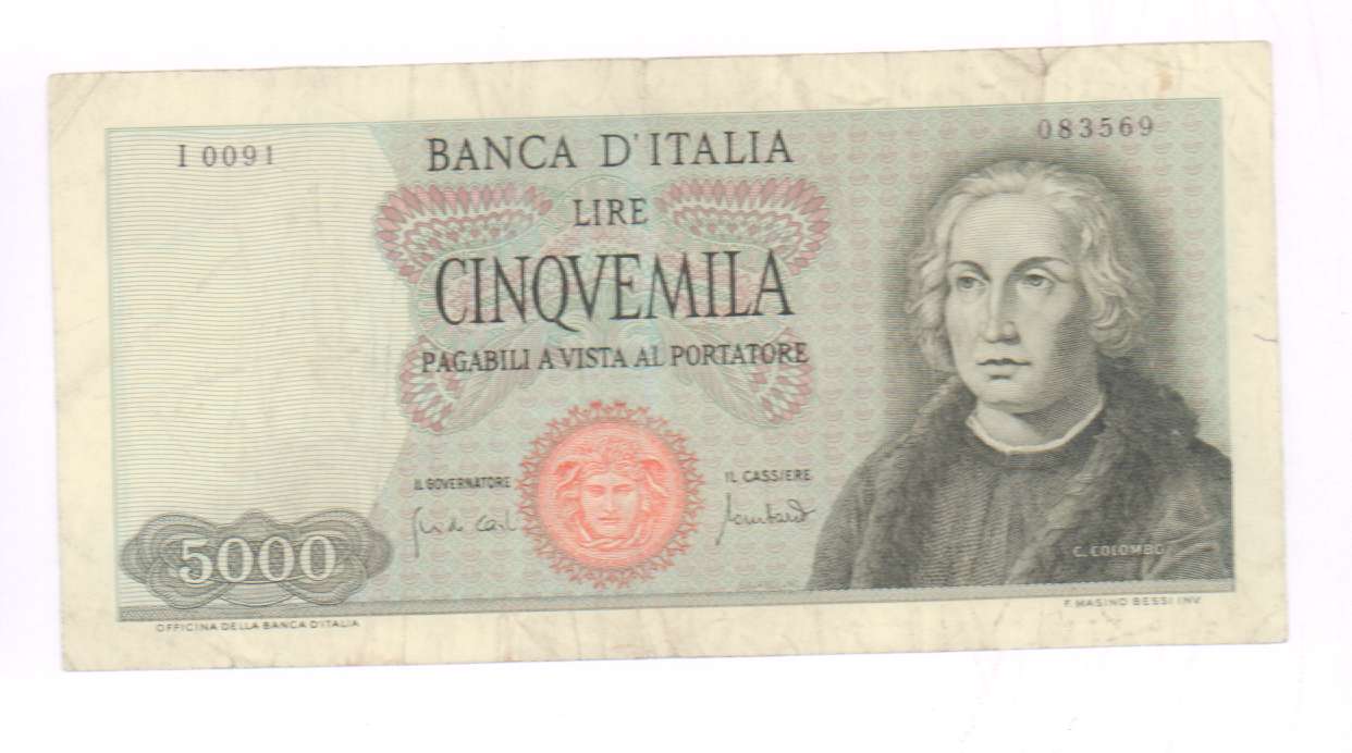 280 лир в рублях. Банкнота Италии 5000 лир. Италия 5000 лир 1964. 5000 Лир.
