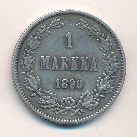 1 марка 1890 - реверс