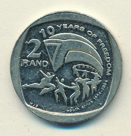Ранды юар курс. ЮАР 2 Rand 2004. ЮАР 5 рандов 2004 год. Картинка монета ЮАР 2 Rand 2004. Золотая памятная монета ЮАР - "2 Рэнда.