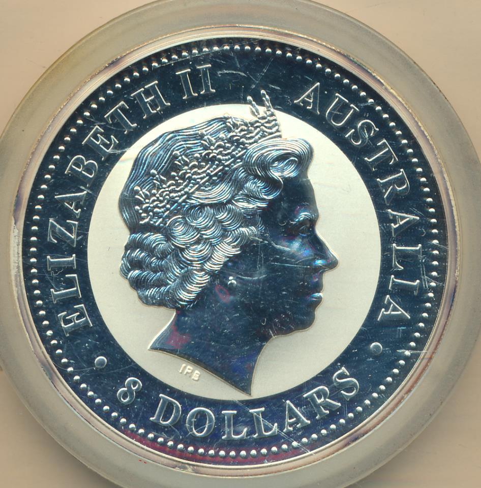 8 долларов. Австралия. Год свиньи. 2007