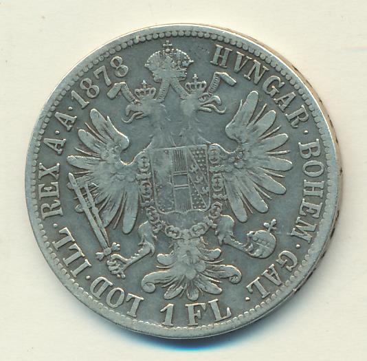 1 флорин Австрия. 1878