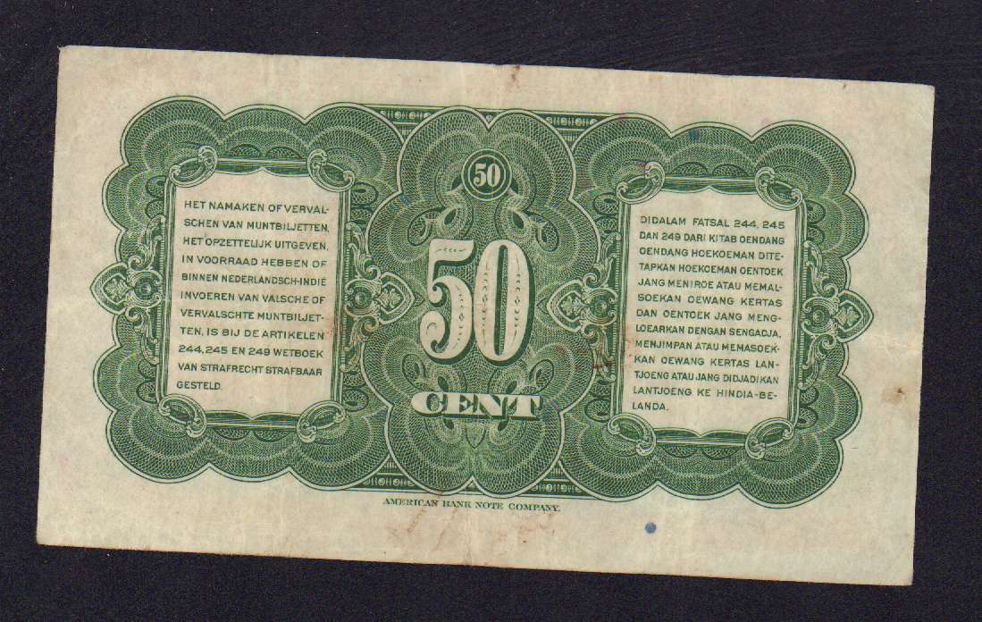 50 центов. Нидерландская Индия  - реверс