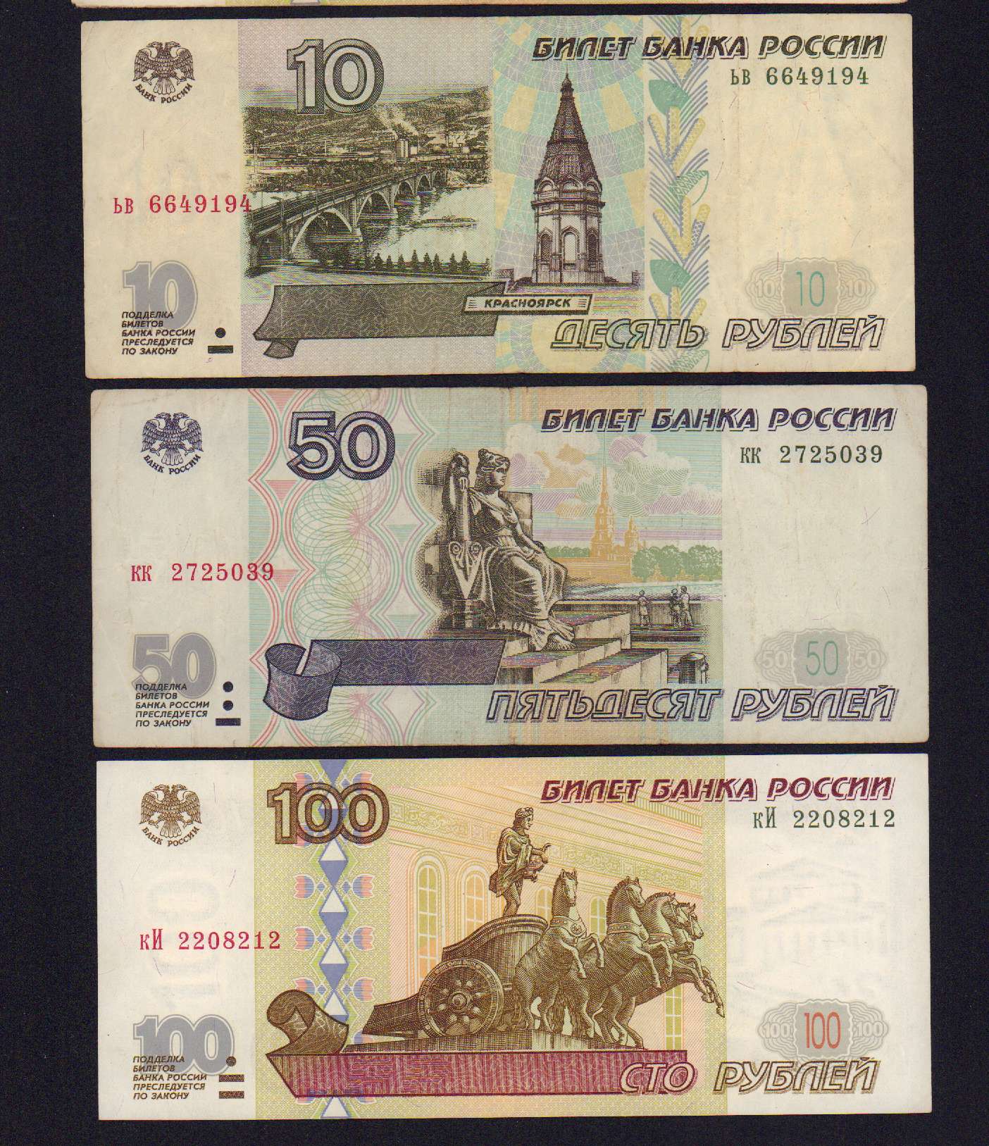 Купюры России 1997