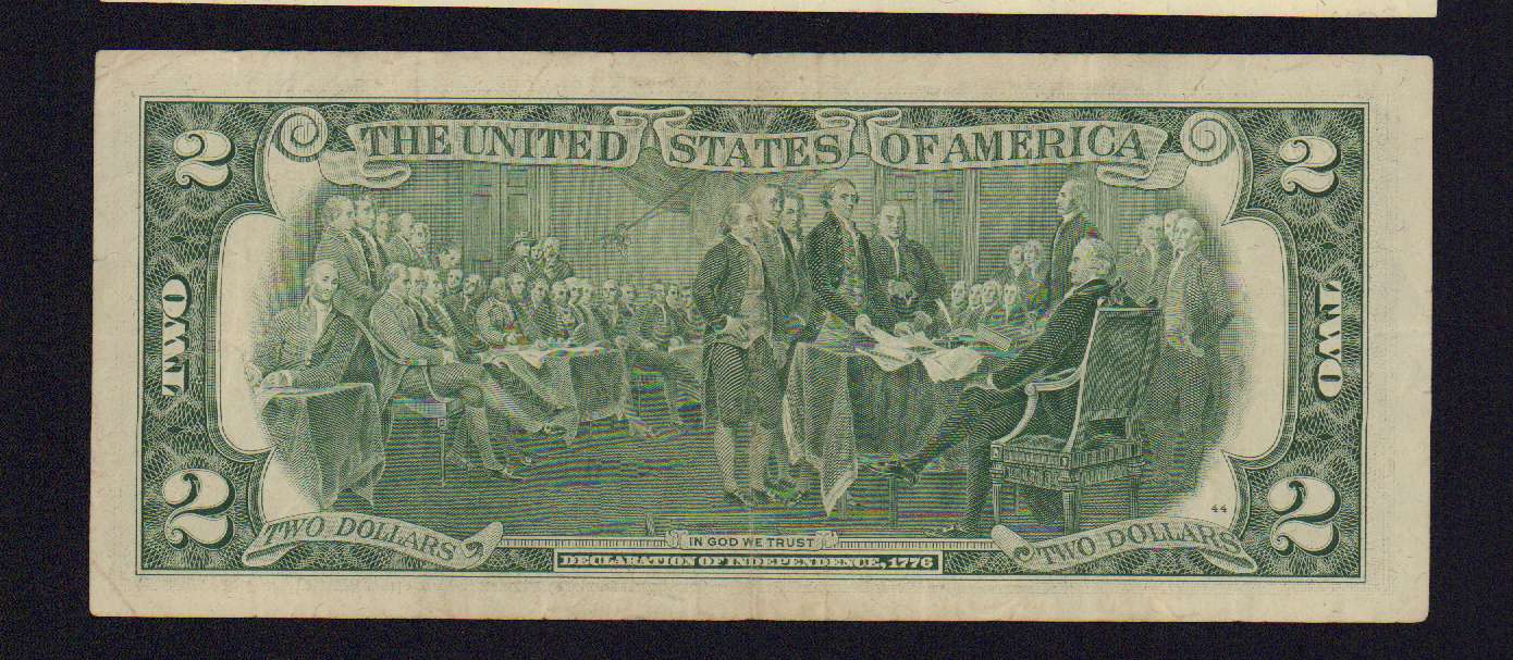 2 доллара США 1976 - реверс