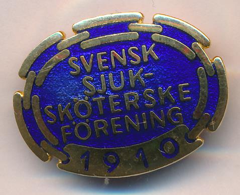 Знак. Союз медсестёр Швеции. 1910  - реверс