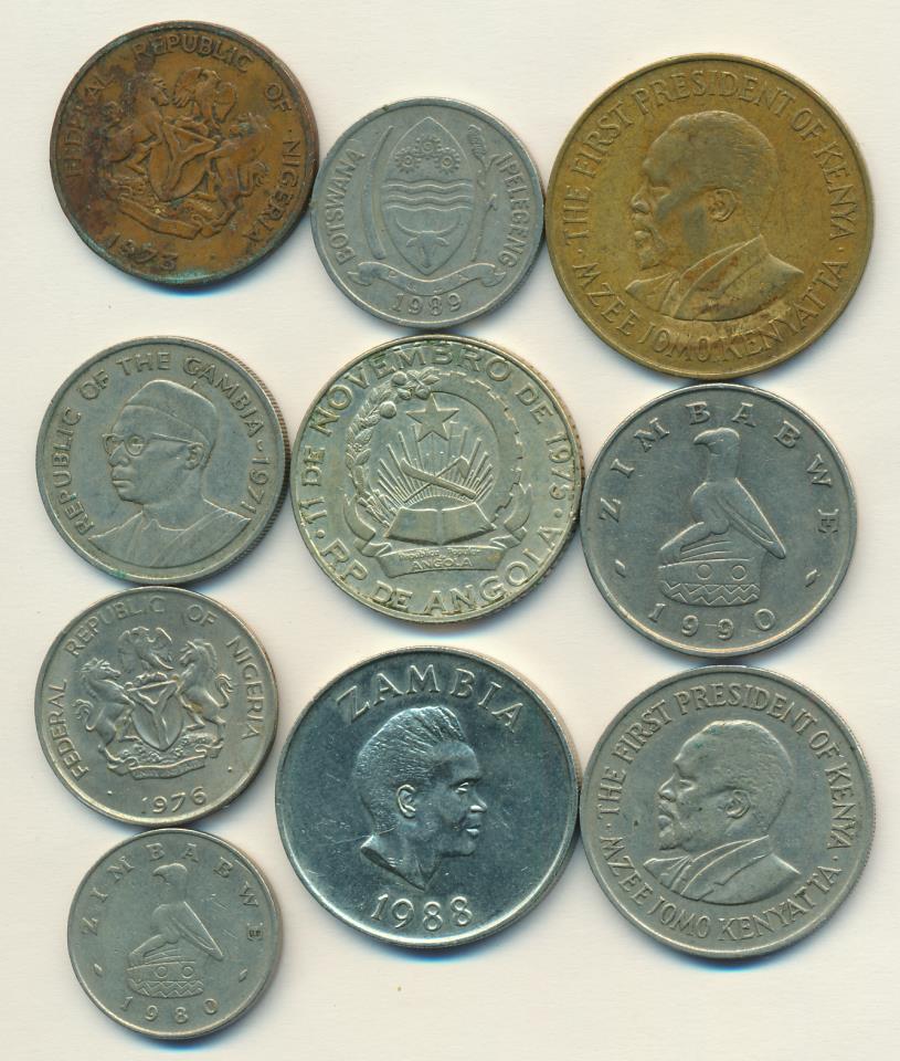 Лот монет Африки: 10шт  - аверс