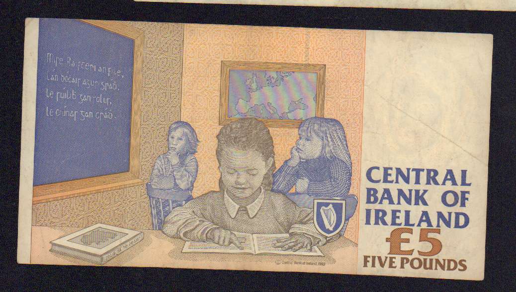 5 фунтов. Ирландия 1998 - реверс