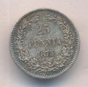25 пенни 1875 - реверс