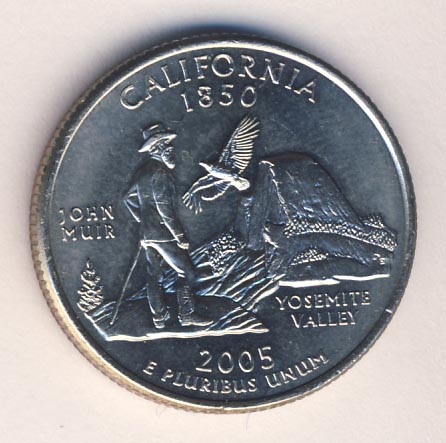 1/4 доллара. США. Калифорния 2005P - аверс