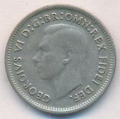 6 пенсов. Австралия 1950 - реверс