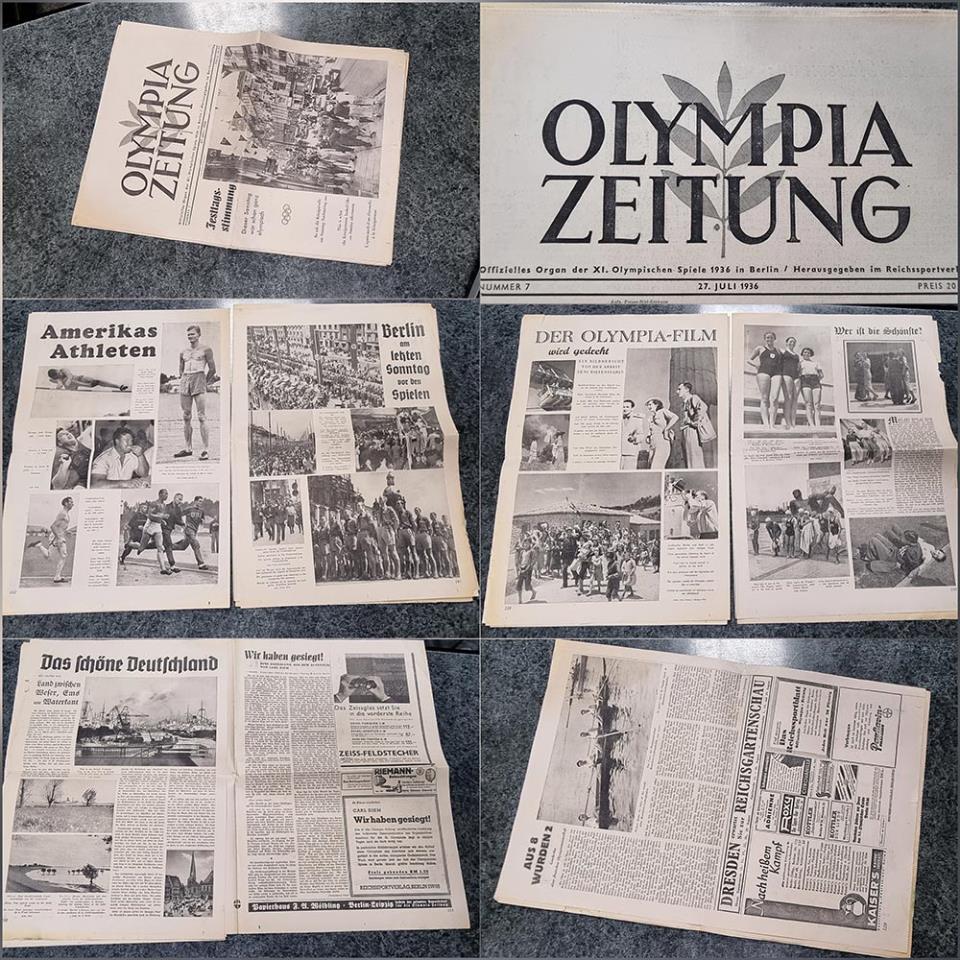 Олимпийская газета. №7 от 27 июля 1936 г. Германия  - аверс
