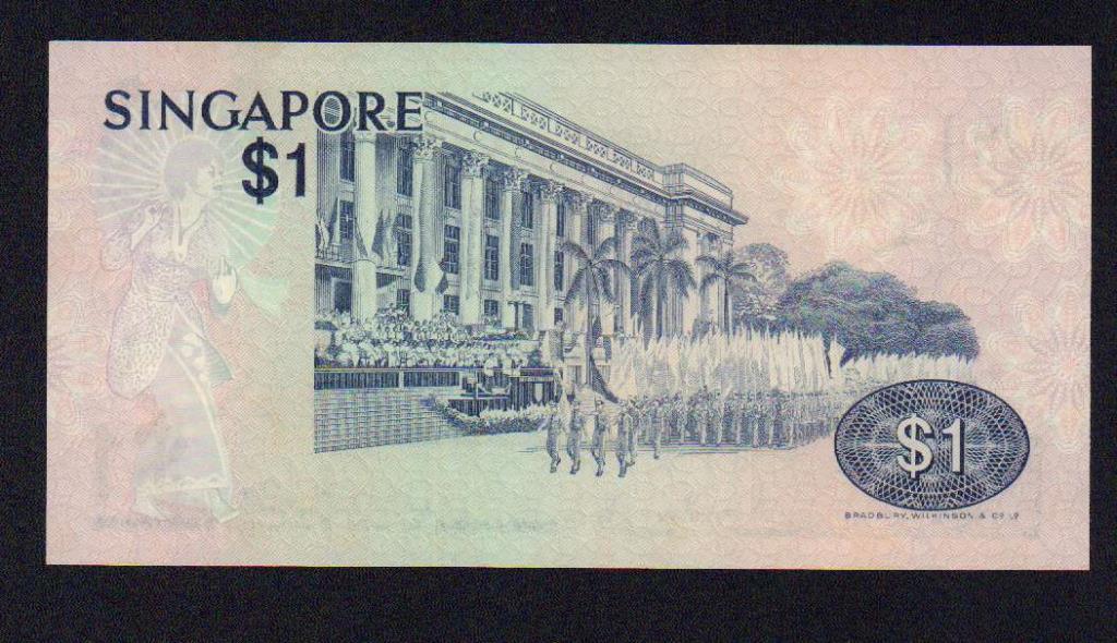 1 доллар. Сингапур  - реверс