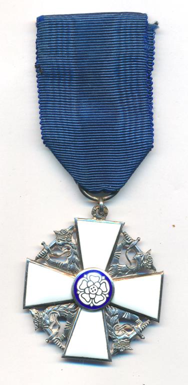 Рыцарский крест ордена Белой Розы. Финляндия.