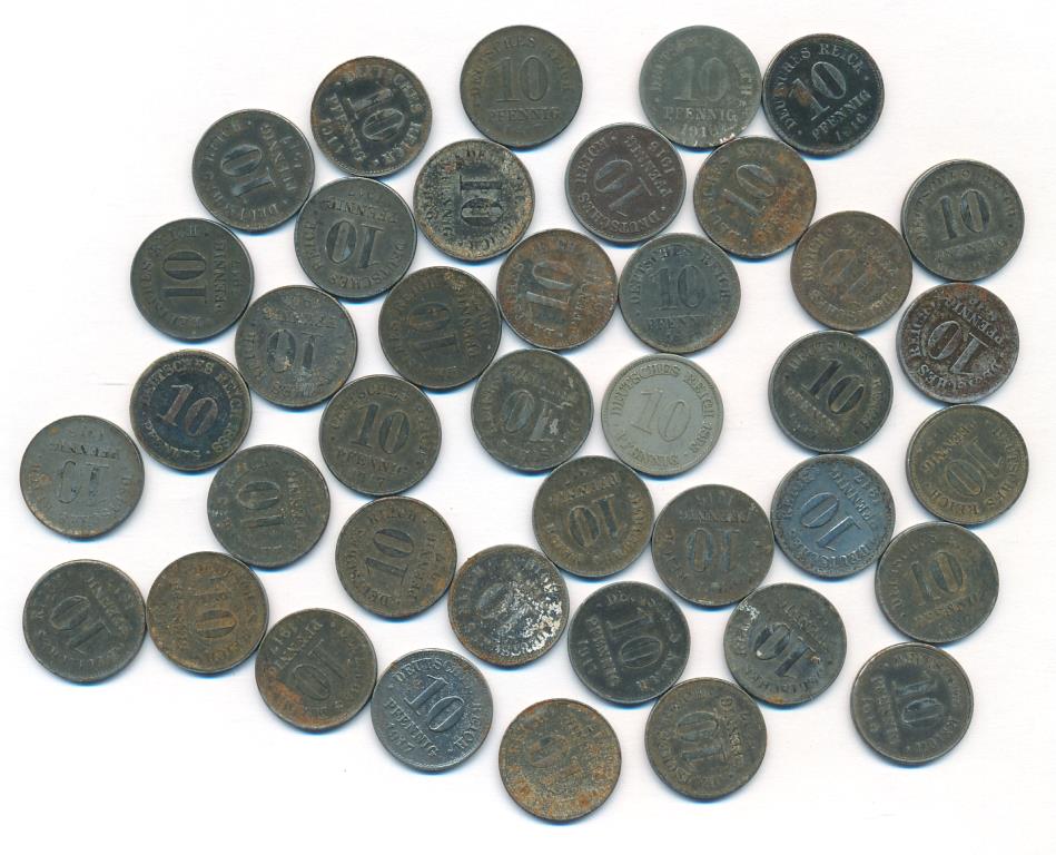 Лот монет Германии: 40шт  - реверс